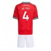 Manchester United Matthijs de Ligt #4 Hemmakläder Barn 2025-26 Kortärmad (+ Korta byxor)